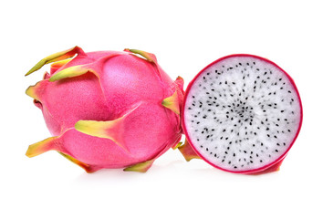 Dragon fruit on white background