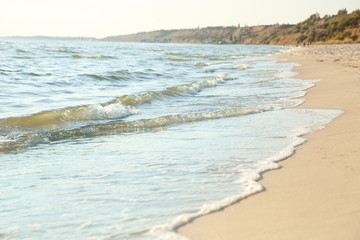 Picturesque view of beautiful beach on sunny day
