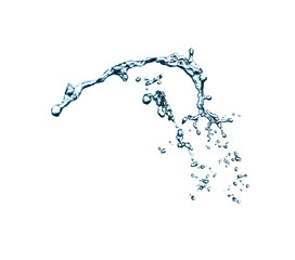 Abstract splash of water on white background