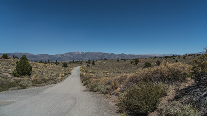 endless dirty road landscape