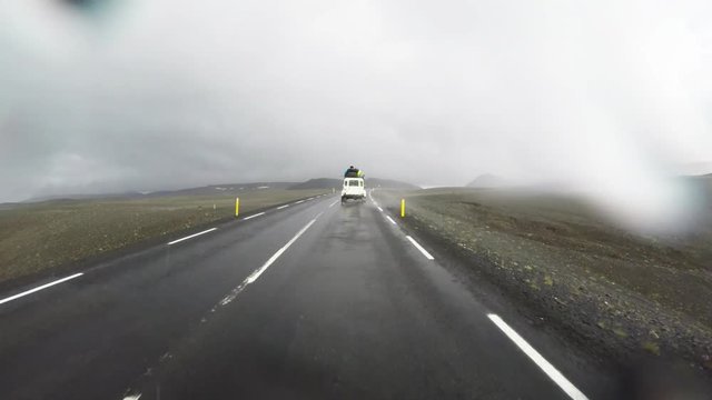 POV, driving on Iceland highway