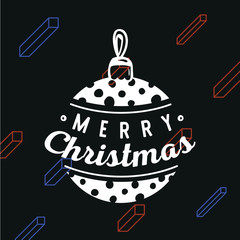Merry Christmas typography.