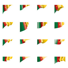 Cameroon flag, vector illustration on a white background