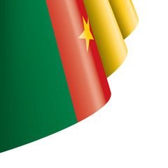 Naklejka premium Cameroon flag, vector illustration on a white background