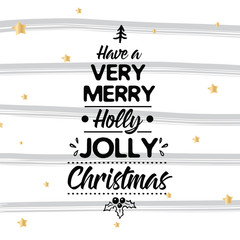 Merry Christmas typography.