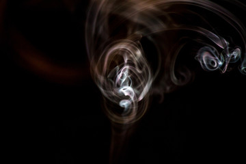 smoke on black background
