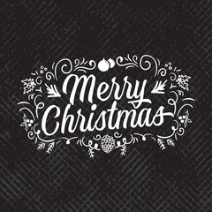 Merry Christmas typography.