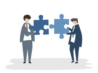 Illustration of people avatar teamwork concept