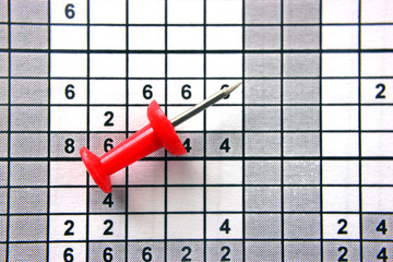 clerical button, red color on the drawing, engineer work business subject