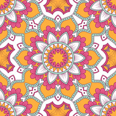 Hand drawn ornamental seamless pattern
