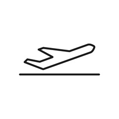 Takeoff aircraft. Element of travel for mobile concept and web apps. Detailed takeoff aircraft icon can be used for web and mobile. Premium sign on white background
