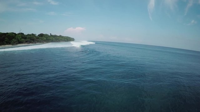 Beautiful island coast, aerial