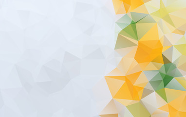 Light Orange vector polygonal illustration, which consist of triangles. Triangular design for your business. Creative geometric background