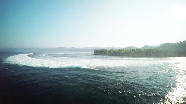 Large wave off Mentawai Island, aerial