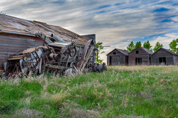  threshing machine on abandoned farm