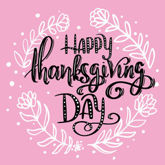Happy thanksgiving day , lettering , banner , typography