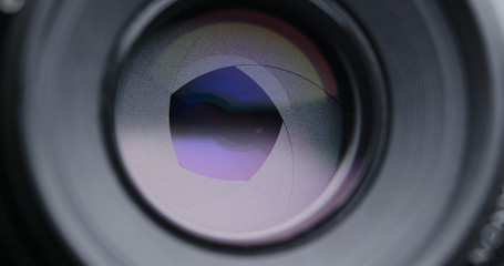 Adjusting Camera lens aperture