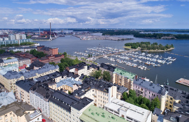 Obraz na płótnie Canvas Helsinki Finland from above