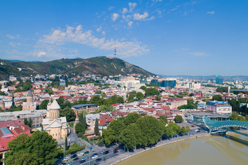 Fototapeta na wymiar Arerial of Tbilisi, Georgia