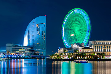 神奈川県横浜市みなとみらいの夜景