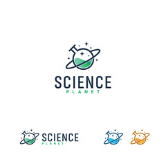 Science Planet logo designs concept vector, Laboratory logo template