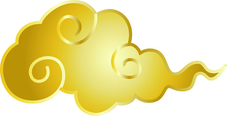 Gold Japanese style cloud