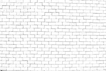 old white brick wall of texture  background