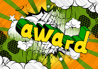 Award - Vector illustrated comic book style phrase.