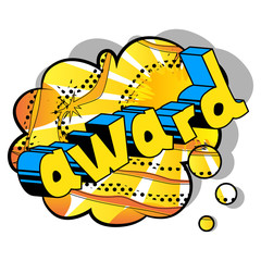 Award - Vector illustrated comic book style phrase.