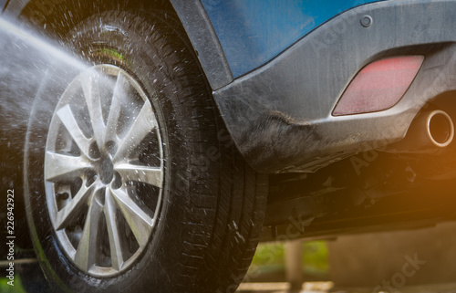 Spray Car Wash >> Dirty Blue Suv Car Are Washing With Water Car Care Service Spray Car Wash >> Dirty Blue Suv Car Are Washing With Water Car Care Service