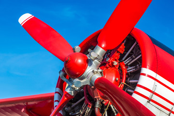 Propeller of Red biplane