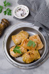 Fried stuffed cabbage