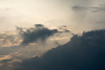 Fototapeta na wymiar Blue sky with clouds and sunlight