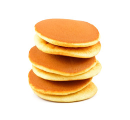 Dorayaki japanese snack, bread japanese pancakes on white background.