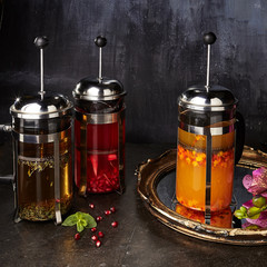 Fruit Teas Set of Green Tea, Pomegranate, Hibiscus, Raspberry and Sea Buckthorn Tea