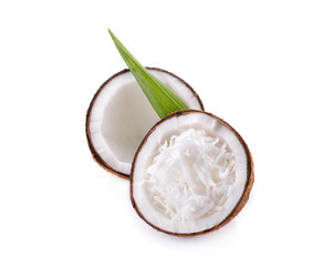 Coconut on a white background.