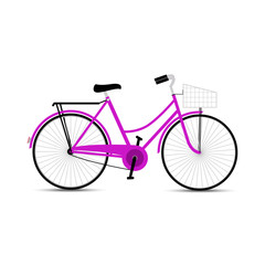 Bicycle on white background