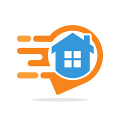 Fototapeta na wymiar Vector illustration icons with the concept of informative & responsive service to access information on home position tracking
