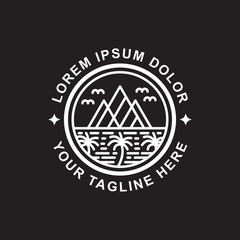 island line art logo design
