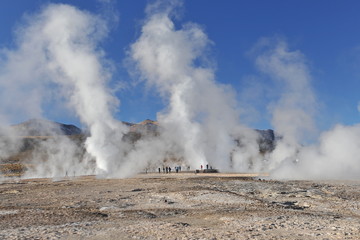 Valley of Geysers in the Atacama Desert. Chile.