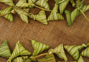 Malay traditional food known as ketupat palas. Normally served during special day of hari raya