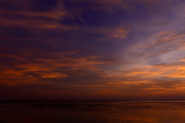 Fototapeta na wymiar Beautiful sunset sky backgrounds in THAILAND