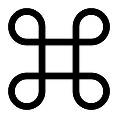 Command button vector icon.