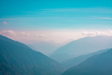 An autumn day in the mountains.