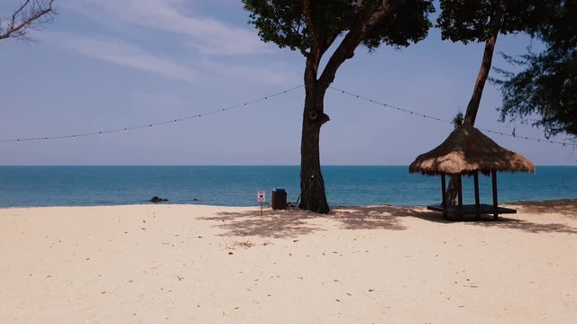 Sandy Beach with blue sky landscape