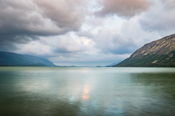 Mountain Lake. Russian north.
