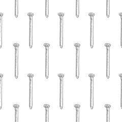 nail seamless pattern isolated on white background