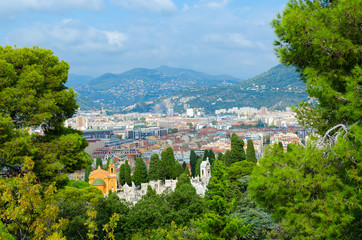 Fototapeta na wymiar Scenic view from above of Nice, France