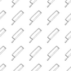 saw seamless pattern isolated on white background