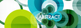 Abstract colorful geometric composition - multicolored circle background